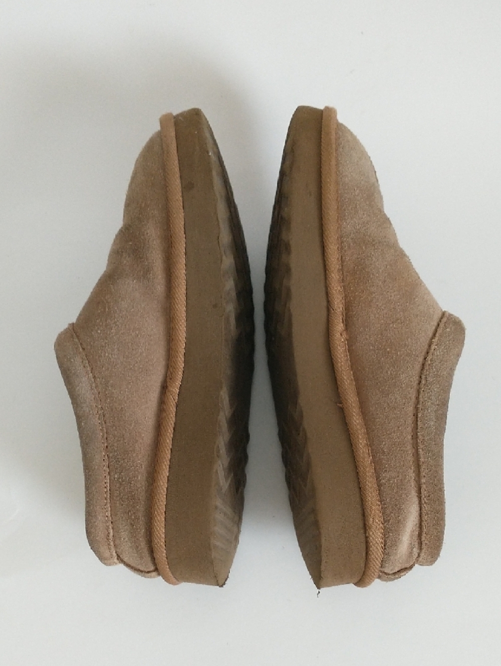 Women’s Cozy Suede Mule Slippers Size 7 Light Brown Plush Lined UGG Style - Picture 6 of 9
